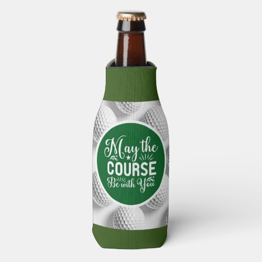 Golf en Beer Funny Gezegde kan met u meegaan Flesjeskoeler (Fles Voorkant)