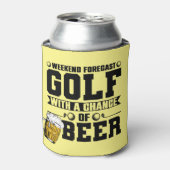 Golf en Beer Grappig Gezegde Quotes Blikjeskoeler (Blikje Voorkant)