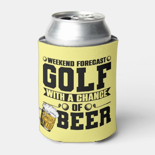 Golf en Beer Grappig Gezegde Quotes Blikjeskoeler (Blikje Voorkant)