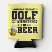 Golf en Beer Grappig Gezegde Quotes Blikjeskoeler (Voorkant)