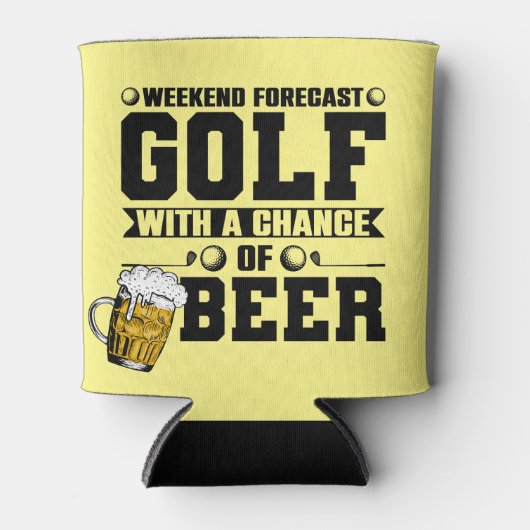 Golf en Beer Grappig Gezegde Quotes Blikjeskoeler (Voorkant)