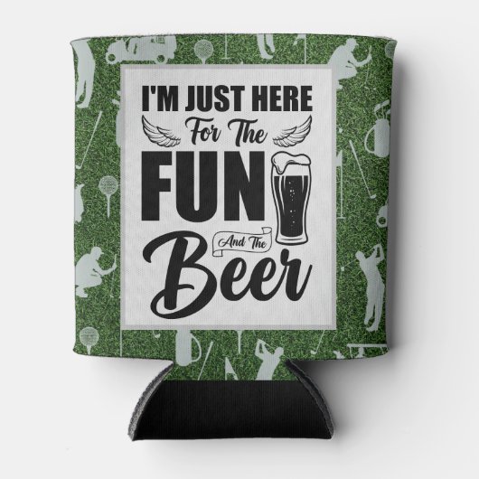 Golf en Beer Grappig Gezegde Quotes Blikjeskoeler (Voorkant)