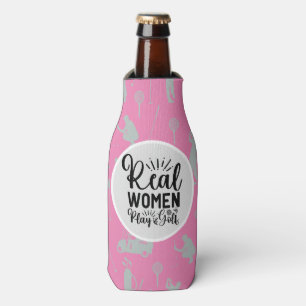 Golf en Beer Grappig Gezegde voor vrouw spelen gol Flesjeskoeler