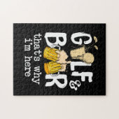 Golf en Beer Joke Dad Funny Fathers Day Gift Legpuzzel (Horizontaal)
