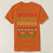 Golf en Beer Ugly KerstSweater Funny Holiday T-shirt (Design voorkant)