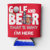 Golf en Bier daarom ben ik hier op 4 juli Blikjeskoeler (Voorkant)
