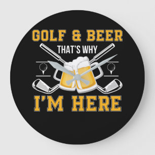 Golf en Bier dat waarom Im hier Bier van het Golf Grote Klok