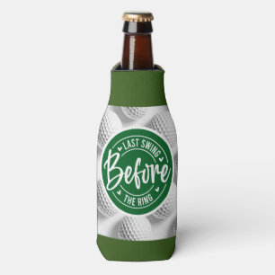 Golf en bier Grappig Gezegde voor vrijgezellenhuwe Flesjeskoeler