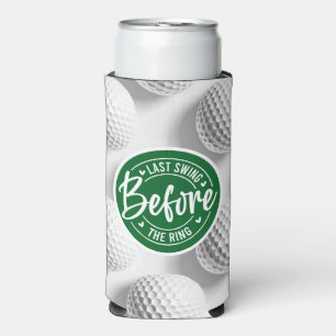 Golf en bier Grappig Gezegde voor vrijgezellenhuwe Seltzer Blikjeskoeler