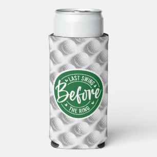 Golf en bier Grappig Gezegde voor vrijgezellenhuwe Seltzer Blikjeskoeler