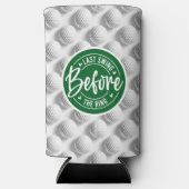 Golf en bier Grappig Gezegde voor vrijgezellenhuwe Seltzer Blikjeskoeler (Voorkant)