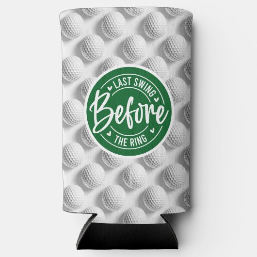 Golf en bier Grappig Gezegde voor vrijgezellenhuwe Seltzer Blikjeskoeler (Voorkant)