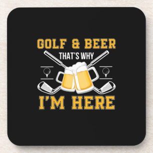 Golf en bier verjaardag voor bier drinkers onderzetter