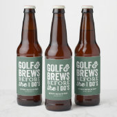 Golf en bier voor de groene vrijgezellenparty bier etiket (Flessen)