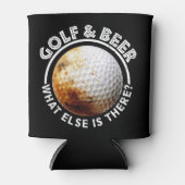 Golf en bier voor golfer blikjeskoeler (Voorkant)