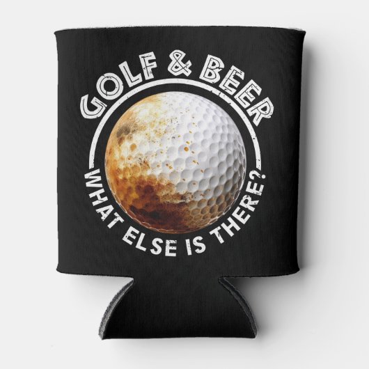 Golf en bier voor golfer blikjeskoeler (Voorkant)