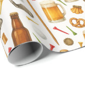 Golf en Bier voor Golfer Cadeaupapier (Rol Hoek)