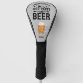 Golf en Bier voor Golfer Golfheadcover (Voorkant)