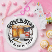Golf en Bier voor golffeest Papieren Bordje (Feest)