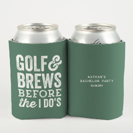 Golf en bier voor het groene vrijgezellenfeest van blikjeskoeler