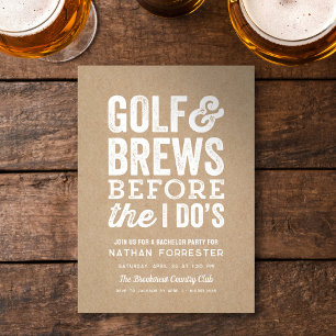 Golf en bier voor ik-doen-kraft vrijgezellenfeest kaart