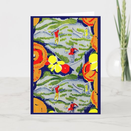 golf en bloemen kaart (Voorkant)