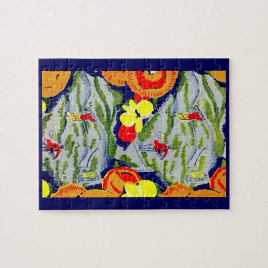 golf en bloemen legpuzzel (Horizontaal)