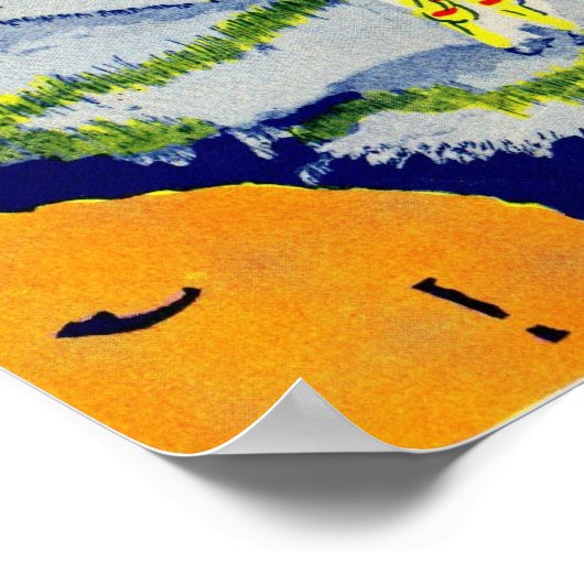 golf en bloemen poster (Hoek)