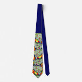 golf en bloemenprint stropdas (Voorkant)