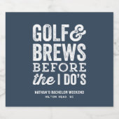 Golf en brouwsels voor ik doe marine vrijgezellenf bier etiket (Enkel label)
