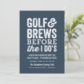 Golf en brouwsels voor ik doe marine vrijgezellenf kaart (Staand voorkant)