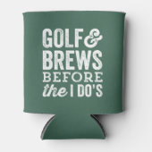 Golf en brouwsels voordat ik doe groene vrijgezell blikjeskoeler (Voorkant)