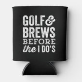 Golf en brouwsels voordat ik doe zwarte vrijgezell blikjeskoeler (Voorkant)