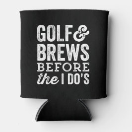Golf en brouwsels voordat ik doe zwarte vrijgezell blikjeskoeler