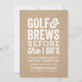 Golf en brouwsels voordat ik het kraft vrijgezelle kaart (Voorkant)