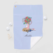 Golf en Gardening - Gepersonaliseerde dames Golfhanddoek (Insitu)