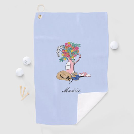 Golf en Gardening - Gepersonaliseerde dames Golfhanddoek (Insitu)