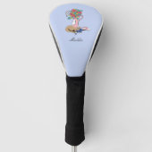 Golf en Gardening - Gepersonaliseerde dames Golfheadcover (Voorkant)