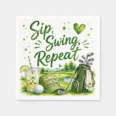 Golf en gegiechel Grappige golf waterverf servet (Voorkant)