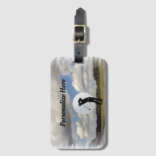 Golf en Golfers Fun Bagagelabel (Voorkant (verticaal))