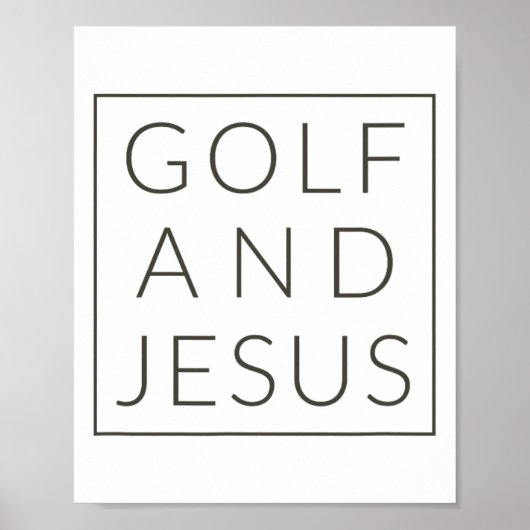 Golf en Jezus Poster (Voorkant)