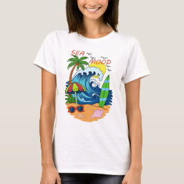 Golf- en palmbomen dames T-shirt