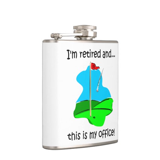 golf en pensionering heupfles (Rechts)