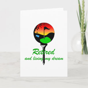 Golf en pensionering kaart