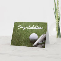 Golf en putter Felicitatiekaart voor golfer