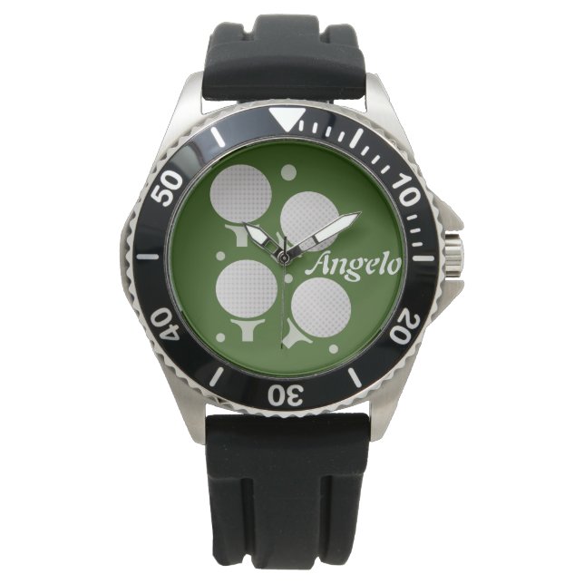 Golf- en Tee-gradiëntbal Heren Cadeau Horloge (Voorkant)