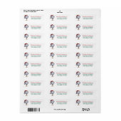 Golf En Tee Met Kerstmannenhoed Retouradres Etiket (Full Sheet)
