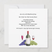 Golf en wijn pairing party voor golfer save the date (Achterkant)