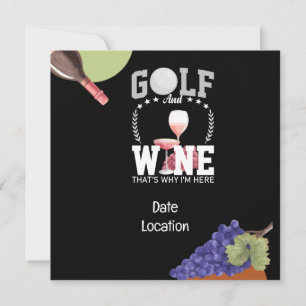 Golf en wijn pairing party voor golfer save the date