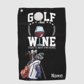 Golf en wijn voor golfer golfhanddoek (Voorkant)